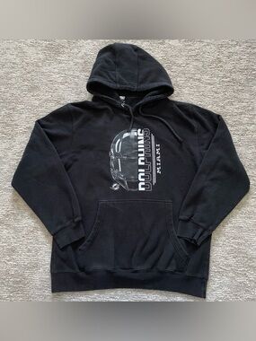 Starter Miami Dolphins Hoodie Sweatshirt Men’s Size Large Black Graphic Print